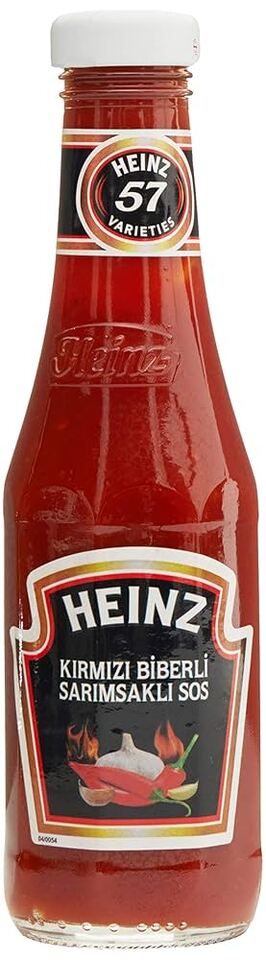 HEİNZ KIZMIZI BİBERLİ SARIMSAK SOSU 300 (CAM)